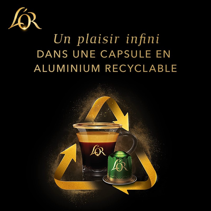 L’OR BARISTA Double Splendente XXL Aluminium Coffee Capsules (5 X
