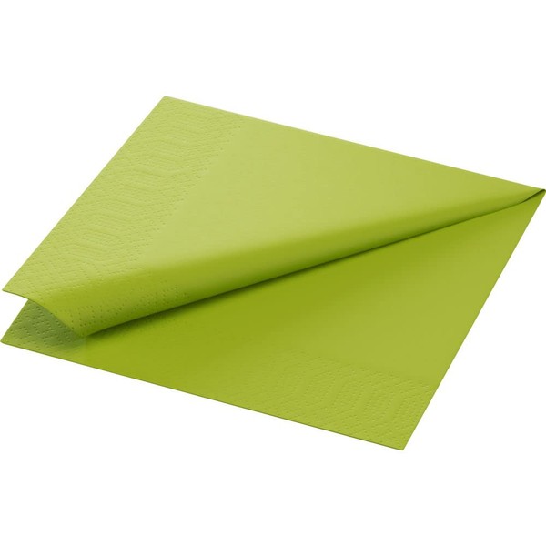 Duni Napkins 3-Ply Tissue Plain Kiwi 33 x 33 cm