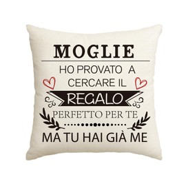 Artoid Mode Gifts Wife Cushion Cover Birthday Christmas Wedding Husband 45 x 45 cm (Wife)