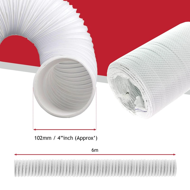 SPARES2GO Universal Tumble Dryer Extra Long Vent Hose & Screw