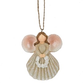 Scallop Shell Angel Ornament