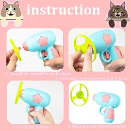 Cat Fetch Toy with 1 Blue Launchers and 10 Colourful Pets