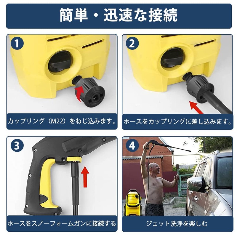ZADAFINA KARCHER Adapter for Kärcher Ends Quick Connect Bulkhead Fitting