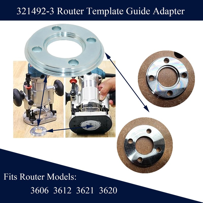 321492-3 Router Template Guide Adapter for Router 3606, 3612, 3621,