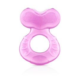 Nuby Silicone Teethe-EZ Teether with Bristles Pink