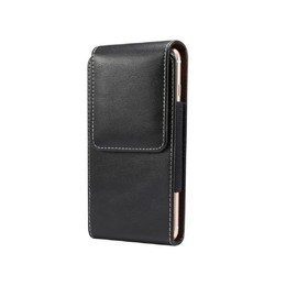 DFV mobile - Vertical Leather Case with Belt Loop for Tecno Pova Neo 3 (2023) - Black