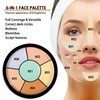 6-in-1 Face Palette - Full Coverage,Colour Correcting, Creamy Blendable Colour
