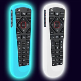 2 Pack Cover for Dish Network Remote, Case for Dish TV Remote Control 52.0/54.0 Replacement, Silicone Skin Sleeve Glow in The Dark Blue White