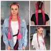 Hot Pink Braiding Hair Extension, 28 Inches Pre Stretched Braiding