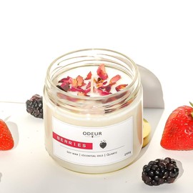 ODEUR - Vela Aromática Berries con Cuarzo 12 oz