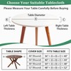 Eiuflka Round Fitted Tablecloth with Elastic Tropical Palm Leaves Outdoor