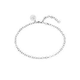 Purelei® Pure Women's Anklet - Stainless Steel Gold-Plated / Rose Gold-Plated / Silver - Adjustable 21-25 cm - Filigree Design with Shiny Plates - Anklet for Women - Waterproof, One size, Stainless