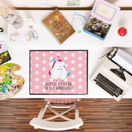 Mr. & Mrs. Panda Desk Mat Unicorn Message Gift Desk Pad Valentine's Day Office Supplies Valentine's Day Office Supplies Saying
