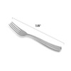 Kaya Shiny Metallic Silver Plastic Disposable Forks (24 Count) -