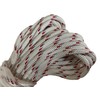 Yacht Braid Premium Polyester Rope 7/16 inch, White with Red