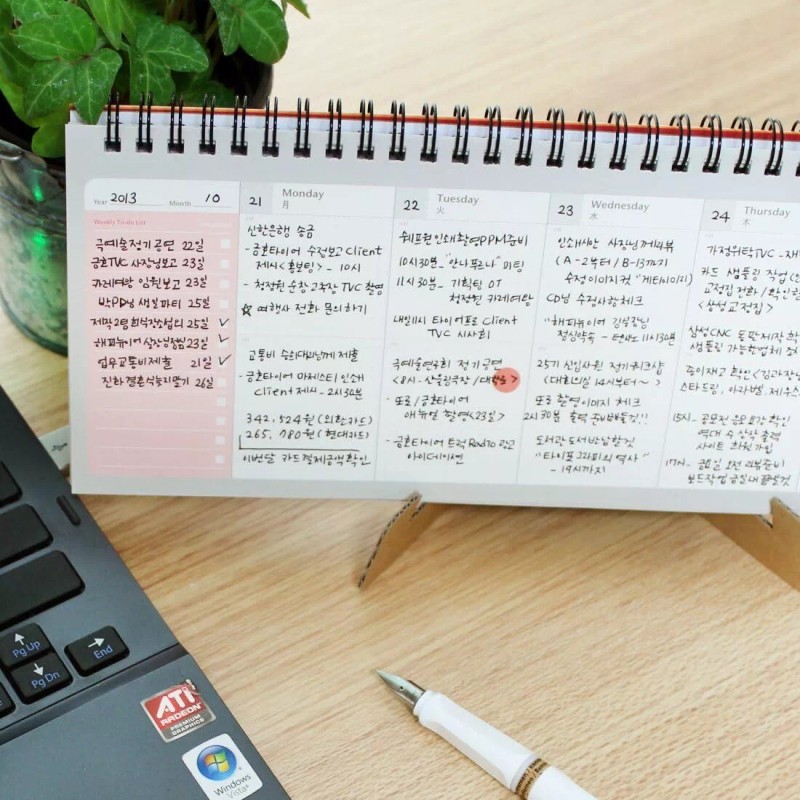 Paperian Brilliant Weekly Scheduler Desk Pad Planner 60 Sheets Blue