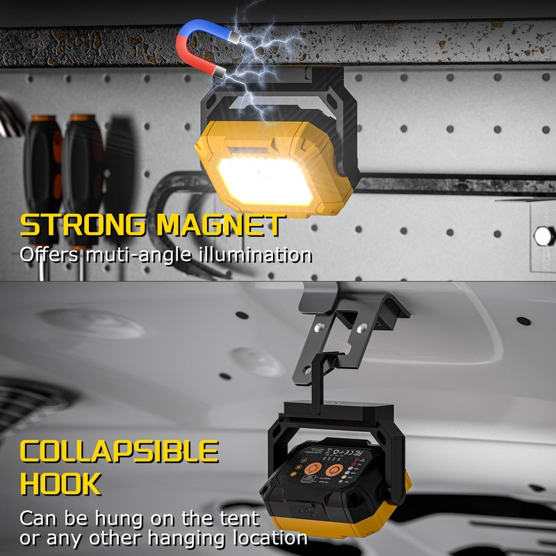 Keadeso 2 Pack Magnetic Work Light, 1500LM led work light,