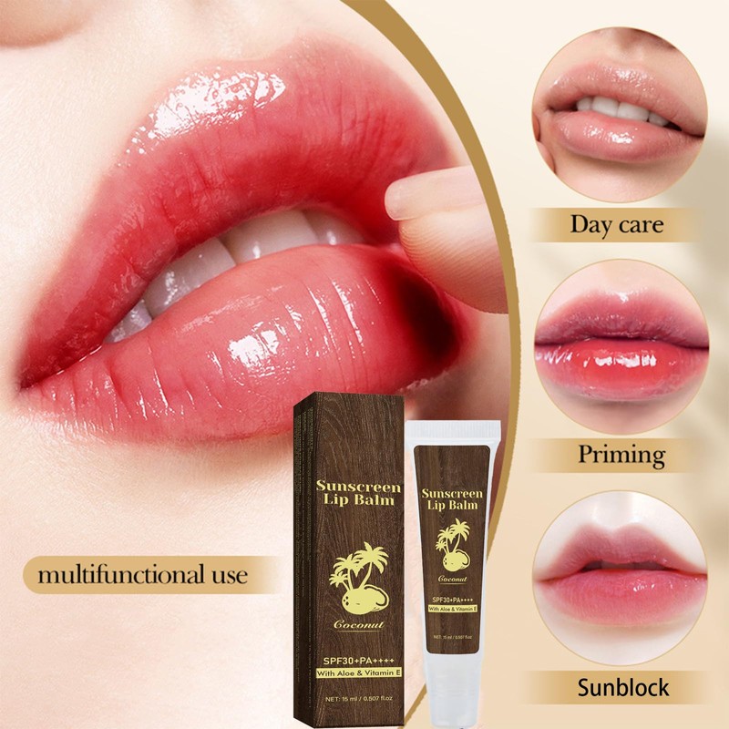 Sunscreen Lip Balm SPF 30, Lip Balm for Dry Cracked