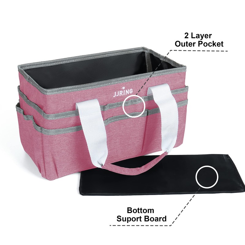 JJRING Craft Organizer Tote Bag, Art Storage Caddy with Multiple