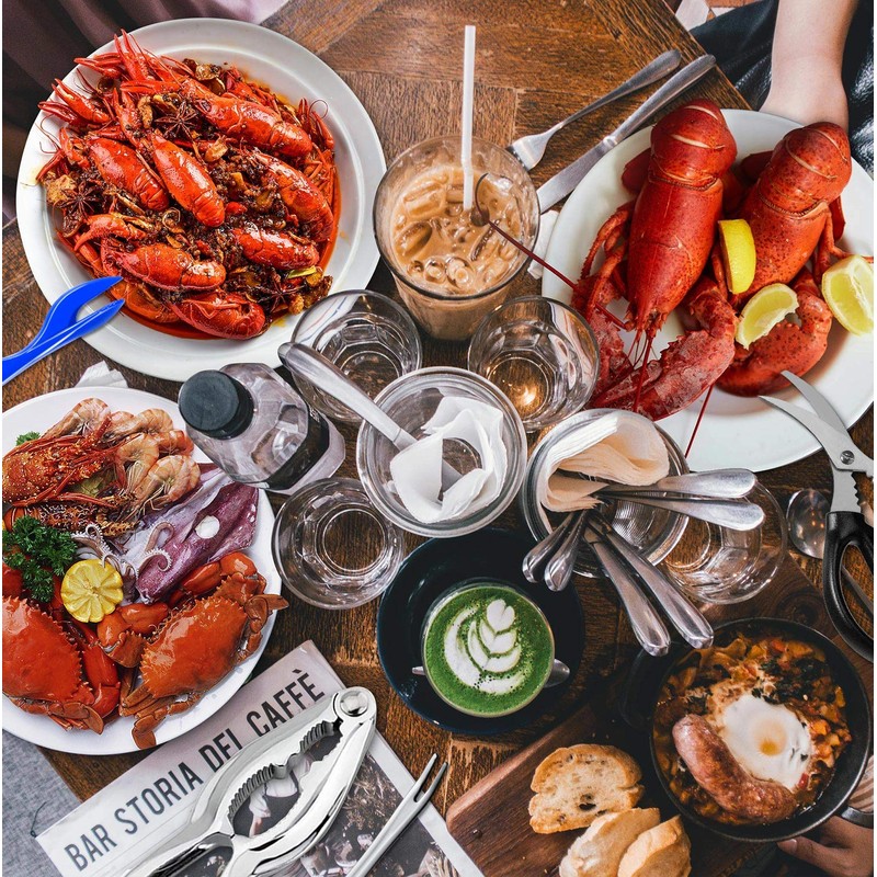 Crab Leg Crackers and Tools - 7 Piece Seafood Tools