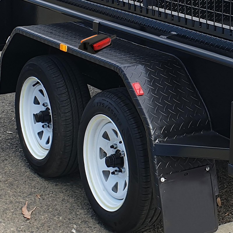 DUNTUO Amber + Red LED Trailer Fender Light Double Face