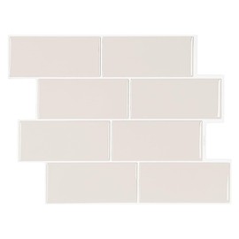 GRIPRO Peel and Stick Backsplash – Wall Tile for Kitchen Backsplash 11"x11" 3D Adhesive Backsplash Tile for Kitchen, Bathroom 3D Wall Panels (10 Sheets, Beige)