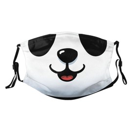 ENBBHZU Cute Panda Face Mask with 2 Filters Adjustable Breathable Cloth Masks Balaclavas for Men Women Teenages
