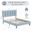 VECELO Full Bed Frame with Upholstered Headboard, Heavy-Duty Platform Bedframe