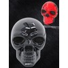Skull LED Lighted Trailer Hitch Cover LED Tow Hitch Light Cover Fits 2" & 1-1/4" Both (Black)