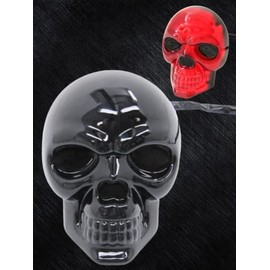 Skull LED Lighted Trailer Hitch Cover LED Tow Hitch Light Cover Fits 2" & 1-1/4" Both (Black)