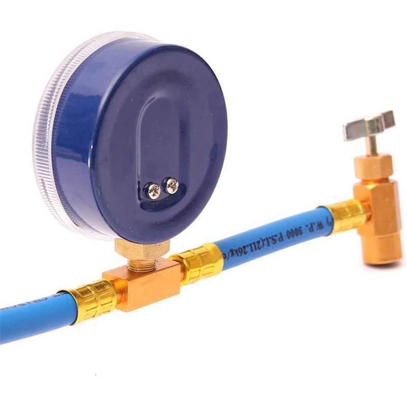 NEFUSI R134a Car Air Conditioner Gas Charging Hose with Meter