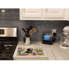 Caroline's Treasures DAC6798LCB Decorating Easter Curly-Coated Retriever Glass Cutting Board Decorative Tempered Glass Kitchen Cutting and Serving Board Large Size Chopping Board