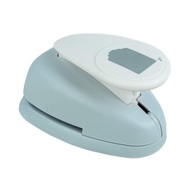 Rayher Motif Punch Tag/Label, Diameter 2.3 x 1.5 cm, 1 Inch, Suitable For Paper/Cardboard up to 200 g/m², Orange, 4,5x3cm- 2 Zoll