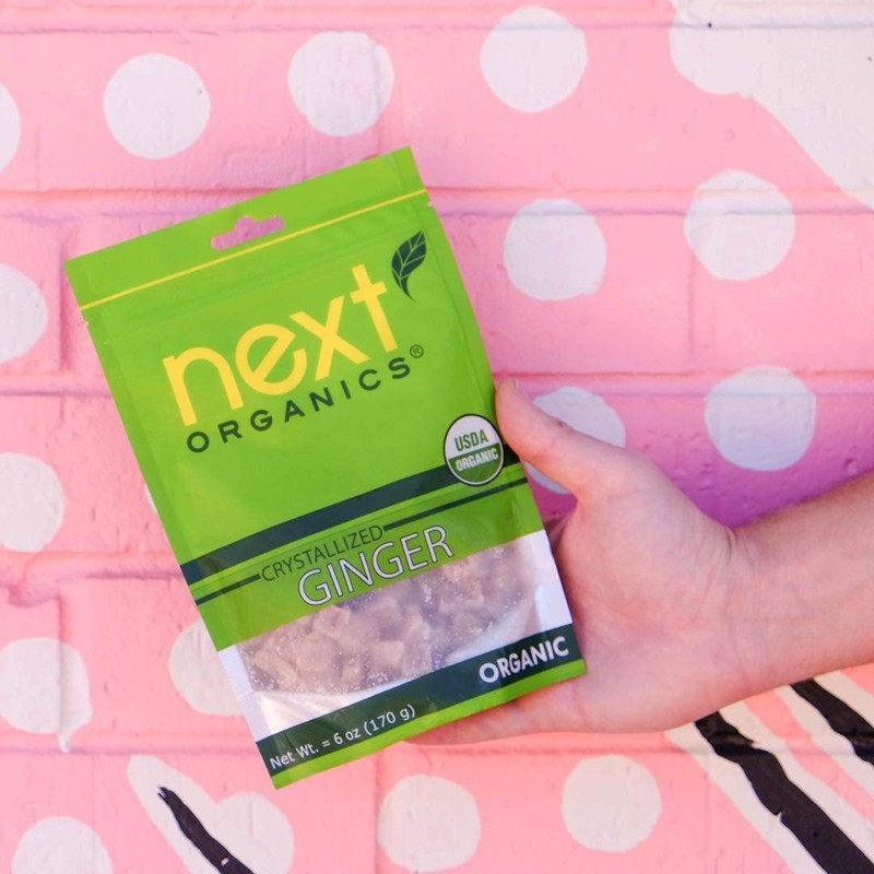 Next Organics Dried Crystallized Ginger, 6 Ounce (Pack of 6)