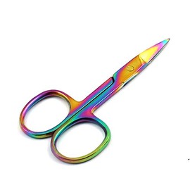 AAPROTOOLS Rainbow Scissors Eyebrow Manicure Colorful Scissors Cutter Nail Makeup Tool Woman Lady DIY MANKEUP Fashion Equipment - Rainbow Titanium Scissors A+ Quality