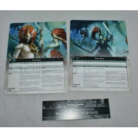 Games Workshop Psychic Awakening Phoenix Rising Data cards Jain & Drazhar Warhammer 40K Eldar