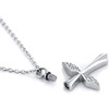 GMXLin Cross Cremation Angel Wings Urn Necklace for Ashes Holder