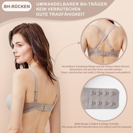 CYTMTZGA Mastectomy Prosthesis Bra Seamless Everyday Post-Surgical Bra with Pockets for Breast Prosthesis Breast Shapes, gray, 3XL