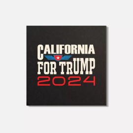 Unbranded California For Trump President Election 2024 4'' X 4'' Square Wooden Coaster