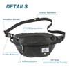 4Monster Travel Fanny Pack with 3-Zipper Pockets, Water Resistant, Ultralight,