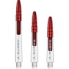 Mission Darts Sabre Shafts Durable Clear Polycarbonate Stems Tweenie Plus, Red Top, 1 Set of 3 Shafts (S1689)