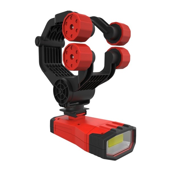 EZ RED XLUHLS 1000 lm Rechargeable, Cordless Under Hood/Hands Free Light with Pistol Grip & Clamp, Red