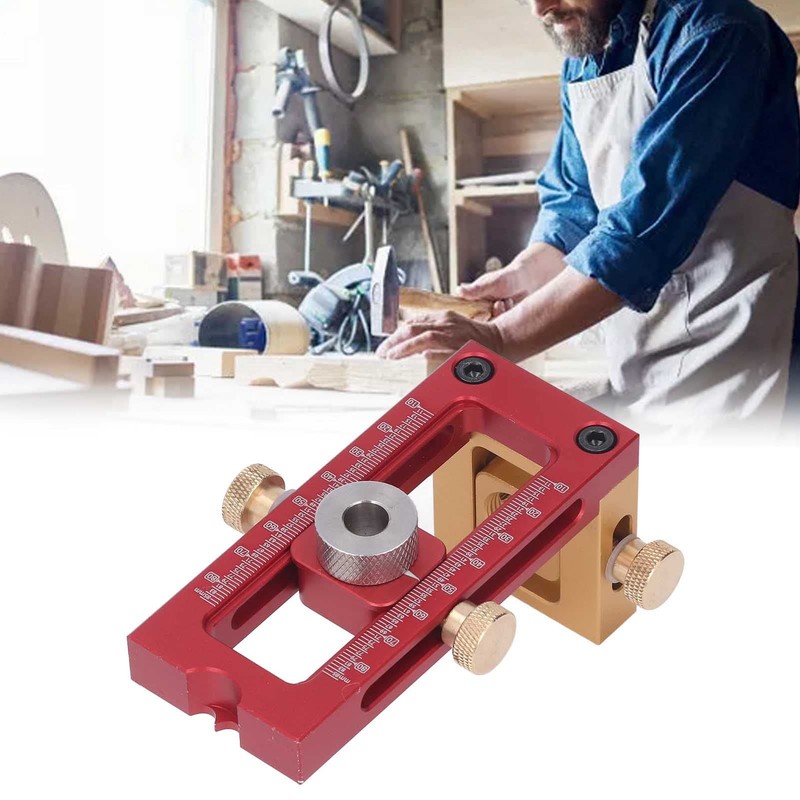 Drill Hole Guide Jig, 6Pcs Cross Flat Hole Puncher Drilling