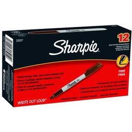 Sharpie Fine Point Permanent Markers, 12 Brown Markers (30007)