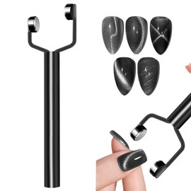 3 IN 1 Nail Magnet Tool Y Shape Cat Eye Gel Polish Nail Magnet Pens, Powerful Force 3D Magnetic Double Head Multifunctional Design Portable Handheld for Salon Studio Home Manicure