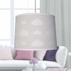 firstchoicelighting Light Grey Cotton with White Clouds Easy Fit Ceiling