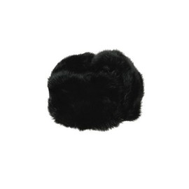 Mad Bomber Original Black Pilot Hat Real Rabbit Fur Trapper Hunting Cap, X-Large