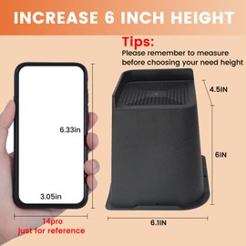 MXMZHXU Bed Risers 2 inch, 3 inch, 4 inch, 6 inch or 8 inch Heavy Duty Furniture Risers, Up to 6000 Lbs L Shaped Design Bed Lifts Blocks for Couch Desk Sofa Table (Black, 6 Inch 4 Pack)