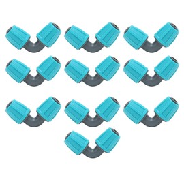 Lwuey Micro Drip System L Piece, OD 16 mm Pipe Connector, Installation Pipes, PP Fitting, 90 Degree Angle Clamp Connector, Drip Irrigation Hose, Plug, Elbow, Angle Connector, Coupling, Reusable