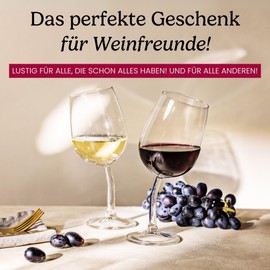two46 Vi(n) oletta Wankelmut Krumme Weingläser Set (4 Stück) - Weinglas Lustig Handgebogen in DE - Lustige Wein-Gläser ALS Wein Geschenke für Frauen & Männer…